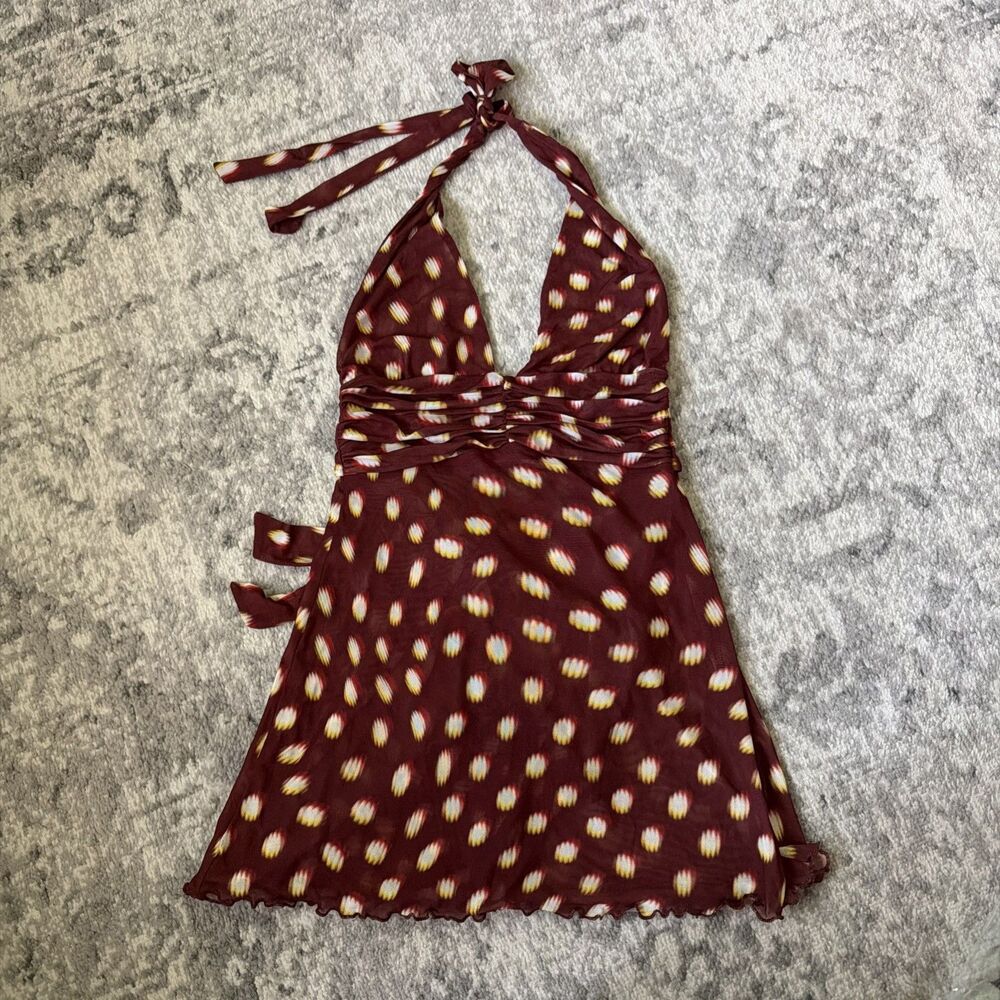 Resa Clint Halter Mini Dress In Spice XS